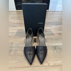 Vince Aurelian graphite leather heels.